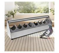 Poultry Feeder Container with 4 to 28 Slots, No Mess Food Dispenser Trough for Birds, Chickens, Ducks - Ideal for Farms and Backyard Use