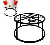 Poultry Feeder Rack - Metal Chicken Holder, Iron Support Stand, Strong Feeder Base with Rust Resistant Finish | Food and Water Holder for Backyard Farm Yard Birds Domestic Use