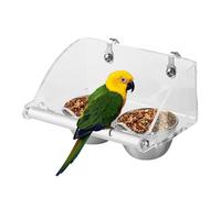 Poultry Feeding Station - Rustproof Hanging Basin, Clear Perch Stand, Small Animal Drinker, Parrot Seed Container, Liquid Tank p
