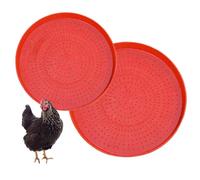 Poultry Feeding Tray | 2 Pieces Multi-Size Design Chick Appetizer Plate Poultry Feeder Trays | Effortless Waterer For Bird Hen Pigeons Quail Enclosure Garden Farm Outdoor Coop Backyard Barn Farmer