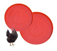 Poultry Feeding Tray, Poultry Feed Container Plate - Non-Slip Waterer for Enclosure Coop Garden Backyard Outdoor Barn Farm Goslings Bird Hen Quail Farmer