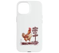 Poultry In Motion Funny Chicken Rooster Pun Farm Animal Case for iPhone 15