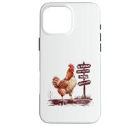 Poultry In Motion Funny Chicken Rooster Pun Farm Animal Case for iPhone 16 Pro Max