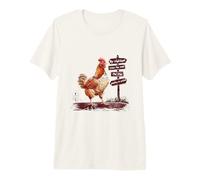 Poultry in Motion Funny Chicken Rooster Pun Farm Animal Premium T-Shirt