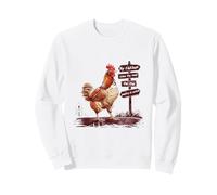 Poultry In Motion Funny Chicken Rooster Pun Farm Animal Sweatshirt