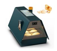 Poultry Incubator, 10 Egg Capacity, Adjustable Egg Tray, 10-40°C Temperatur | Fully Automatic Incubator Electric Egg Brooding, Built-in Egg Candler for Chicken, Duck, Quail, Goose Eggs(green)