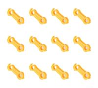 Poultry Leg Correctors Set 12pcs Three Sizes Yellow PP Material | Includes 4mm 5mm 6mm inner diameter options comfortable fit for chicks ducklings compact 12 x 6 x 1.5cm packaging