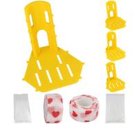 Poultry Leg Support Kit, Broken Foot Holder for Chicken Leg Brace and Duck Foot Splint, 4 Sizes Breathable PETG Splints, Recovery Gear for Goose and Birds