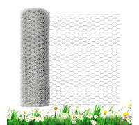 Poultry Netting Roll - Hexagonal Wire Fence 393x15in, Galvanized Garden Guard | Decorative Craft Mesh, Robust Animal Enclosure for Flower Bed Rock Wall Trellis Construction Farming Projects Present