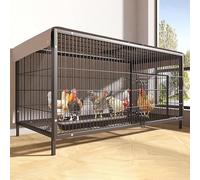 Poultry Pen with Canopy - Waterproof Sunshade, Large Space, Easy to Clean, Strong Load-Bearing Capacity, Suitable for All Poultry