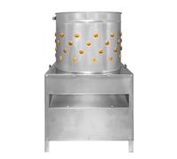 Poultry Plucker Machine 50cm Drum Automatic Chicken Turkey Duck Birds Rotating Water Pipe Drain Chute Defeather Plucking Stainless Steel 99 Rubber Fingers 2HP 220V 6 Bird Capacity Farming Abattoir Sil