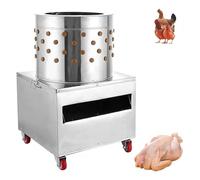 Poultry Plucking Machine, 1500W Automatic Chicken Plucker with Water Spray Function, 98 Rubber Rods, 1460r/Min, 19.68In Barrel Diameter for Bantam Chickens and Guinea Fowl