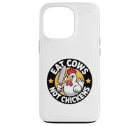 Poultry Propaganda Funny Anti Cow Pro Chicken Vegan Not Case for iPhone 13 Pro
