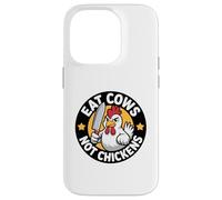 Poultry Propaganda Funny Anti Cow Pro Chicken Vegan Not Case for iPhone 14 Pro