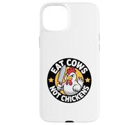 Poultry Propaganda Funny Anti Cow Pro Chicken Vegan Not Case for iPhone 15 Plus