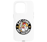 Poultry Propaganda Funny Anti Cow Pro Chicken Vegan Not Case for iPhone 15 Pro