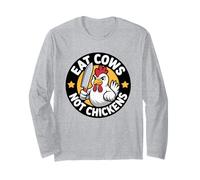 Poultry Propaganda Funny Anti Cow Pro Chicken Vegan Not Long Sleeve T-Shirt