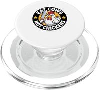 Poultry Propaganda Funny Anti Cow Pro Chicken Vegan Not PopSockets PopGrip for MagSafe