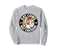 Poultry Propaganda Funny Anti Cow Pro Chicken Vegan Not Sweatshirt