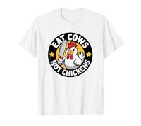 Poultry Propaganda Funny Anti Cow Pro Chicken Vegan Not T-Shirt