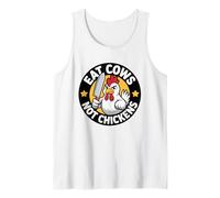 Poultry Propaganda Funny Anti Cow Pro Chicken Vegan Not Tank Top