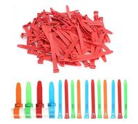 Poultry Tags 300/100PCS Adjustable Chicken Foot Rings Label Clasp Plastic Poultry Leg Snap Ratchet Clip Digital Duck Pigeon Goose Farm Tools for Farm(200PCS)