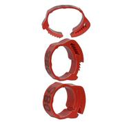 Poultry Tags 30pcs Plastic Poultry Leg Ring Buckle Snap Ratchet Clip Adjustable Size Digital Chicken Foot Label Duck Goose Farm Equipment for Farm(Red-30pcs)