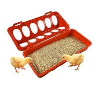 Poultry Trough Feeder - Chicken FlipsTop Feeder - Anti-Perching System Keeps Chicks From Perching And Fouling Their Feed - Suitable For Chickens Parrots Quail