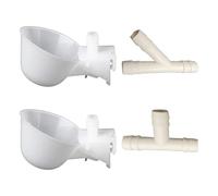 Poultry Water Cups, Automatic Feeder Bowls, Cage Drinking System, Durable Water Dispenser, Poultry Hydration Solution for Chicks Ducklings Goslings Farming Breeding Coop Household Cage 9cm