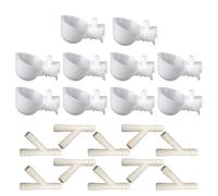 Poultry Water Cups, Automatic Feeder Bowls, Cage Drinking System, Durable Water Dispenser, Poultry Hydration Solution for Chicks Ducklings Goslings Farming Breeding Coop Household Cage 9cm