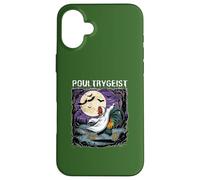 Poultrygeist Rooster Ghost Spooky Night Full Moon Running Case for iPhone 16 Plus