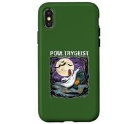 Poultrygeist Rooster Ghost Spooky Night Full Moon Running Case for iPhone X/XS