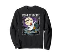 Poultrygeist Rooster Ghost Spooky Night Full Moon Running Sweatshirt