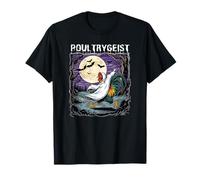 Poultrygeist Rooster Ghost Spooky Night Full Moon Running T-Shirt