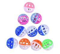 Pounce Jingle Balls - 10 Pieces Cat Jingle Bells Toy | Puppy Pounce Rattle Toy | 50g Interactive Hollow Kitten Balls Toy | Lattice Pet Products For Cats Dogs