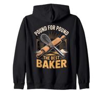 Pound for Pound the Best Baker Baking Cake Zip Hoodie