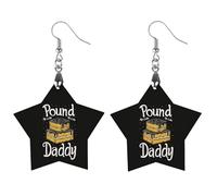 Pound My Cake Daddy Novelty Women's Dangle Earrings Fashion Printed Wood Earring Drop Pendants Jewelry