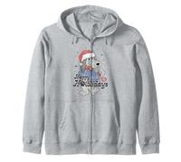 Pound Puppies Christmas Happy Holidays Distressed Style Art Zip Hoodie