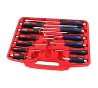 Pound Through Screwdriver Set 12 Piece Flat And Pozi (Neilsen Ct1427)