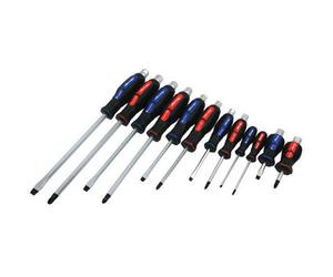 Pound-Through Screwdriver Set - 12 Piece Flat/ Phlips Combination (Neilsen Ct0710)