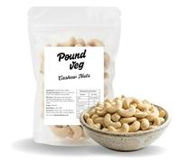 Pound Veg Whole Cashew Nuts 1KG | Low-GI Premium Raw Deshelled Cashews for Snacking, Smoothies, Baking, Cooking & Gravies | Gluten-Free, Vegan & Keto | Rich in Protein, Magnesium & Healthy Fats