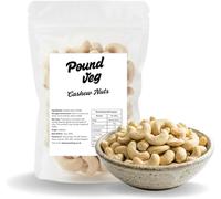 Pound Veg Whole Cashew Nuts 500 g | Low-GI Premium Raw Deshelled Cashews for Snacking, Smoothies, Baking, Cooking & Gravies | Gluten-Free, Vegan & Keto | Rich in Protein, Magnesium (500 G)