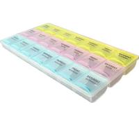 Poundsaver 7 Days 3 Times a Day Pill Organizer, Weekly Pill Box, Daily Medicine Storage Box with 21 compartments Travel Friendly - Morning Noon Night Backup, Pill Planners, Tablet Dispenser (3 Rows)