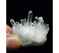 Pounique Healing Crystal Stone Natural Clear Quartz Cluster Point Rock Crystal Druzy Chakra Reiki Samples Mineral Collection Decoration Gift Stones (Clear, 55g 85g)