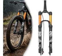 Pounjsd 26/27.5/29 Inch Magnesium Alloy Bike Fork Rebound Adjustment, 102mm Travel Double Air Chamber Fork Bicycle Shock Absorber Air Fork for Ebike Snow Beach Mountain Bike