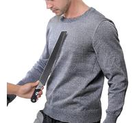 Pounjsd stab proof vests for men self defense,anti stab protective vest stab proof, Level 5 Protective Blue Bite-Proof Tear-Proof Stab-Proof Long-Sleeved T-Shirt, Front and Rear Anti-Punch Protective