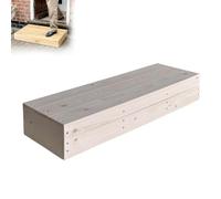 Pounjsd Wooden Step Stool, Solid Wooden Mobility Helper, Outdoor Steps with Non Slip Pads, 7.9" One Step Stool for Elderly, footstool helper for High Beds, Outdoor Steps, Load Capacity 100kg