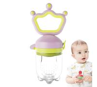 Poupangke Baby Fruit Pacifier Feeder, Teething Pacifier Food Feeder Pacifier, Food Pacifier Mesh Teether, Baby Fruit Teethers, Training Massaging Toy Silicone Feeding Supplies