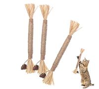 Poupangke Cat Chew Sticks - 3X Teething Chew Toys,Cat Tooth Cleaning Toys, Wooden Tooth Stick Cat Game for Your Pet's Entertainment