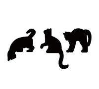 Poupangke Cat Door Corner Decor, 3pcs Wood Cat Shape Door Corner Decor for Home,Black Cute Over The Door Art, Decorative Wall Decor for Home, Cafe, Restaurant, Hotel, Hostel